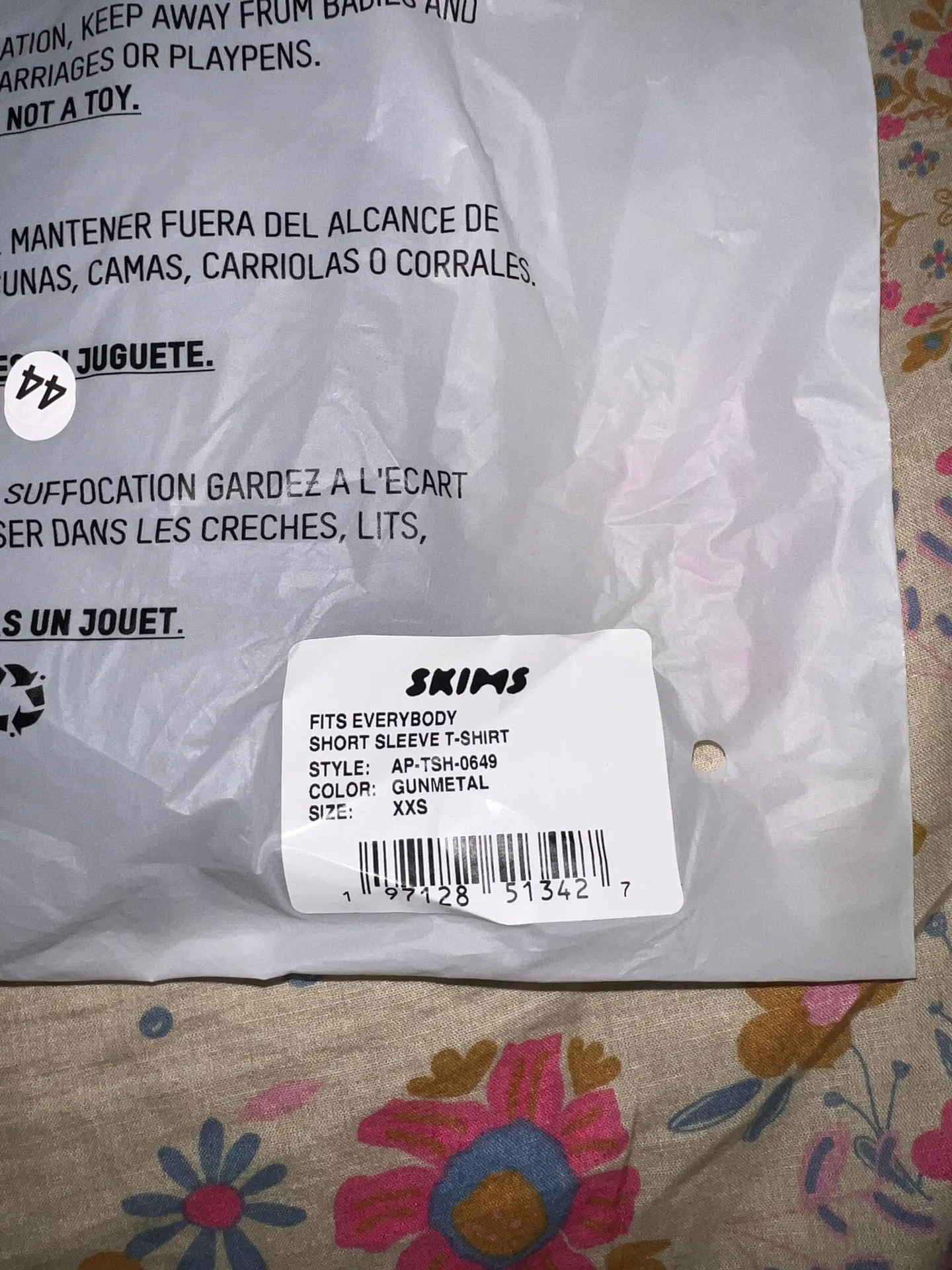 Fits Everybody XXS Short Sleeve Tshirt Gunmetal - Image 3