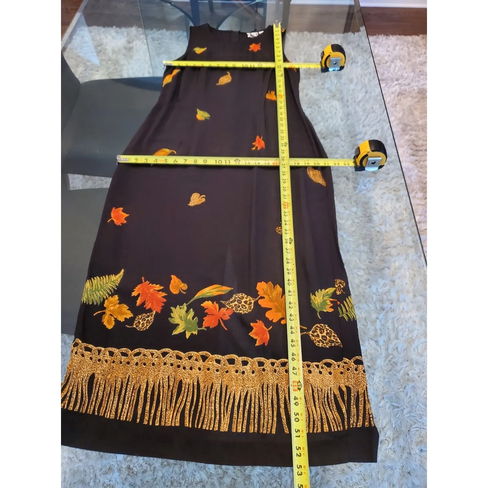 Sheri Martin Women Black Polyester Round Neck Sleeveless Casual Long Maxi Dress Size M - Image 7