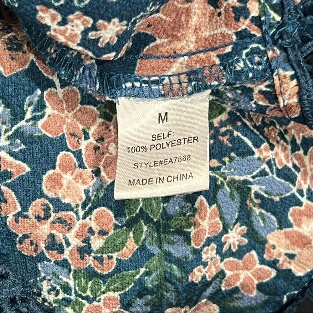 Anthropologie Elodie Floral Halter Tank Top Women’s Medium - Image 2