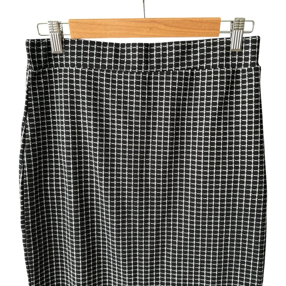 SHEIN BIZwear Plaid Print Split Back Skirt Workwear Sz L - Image 6