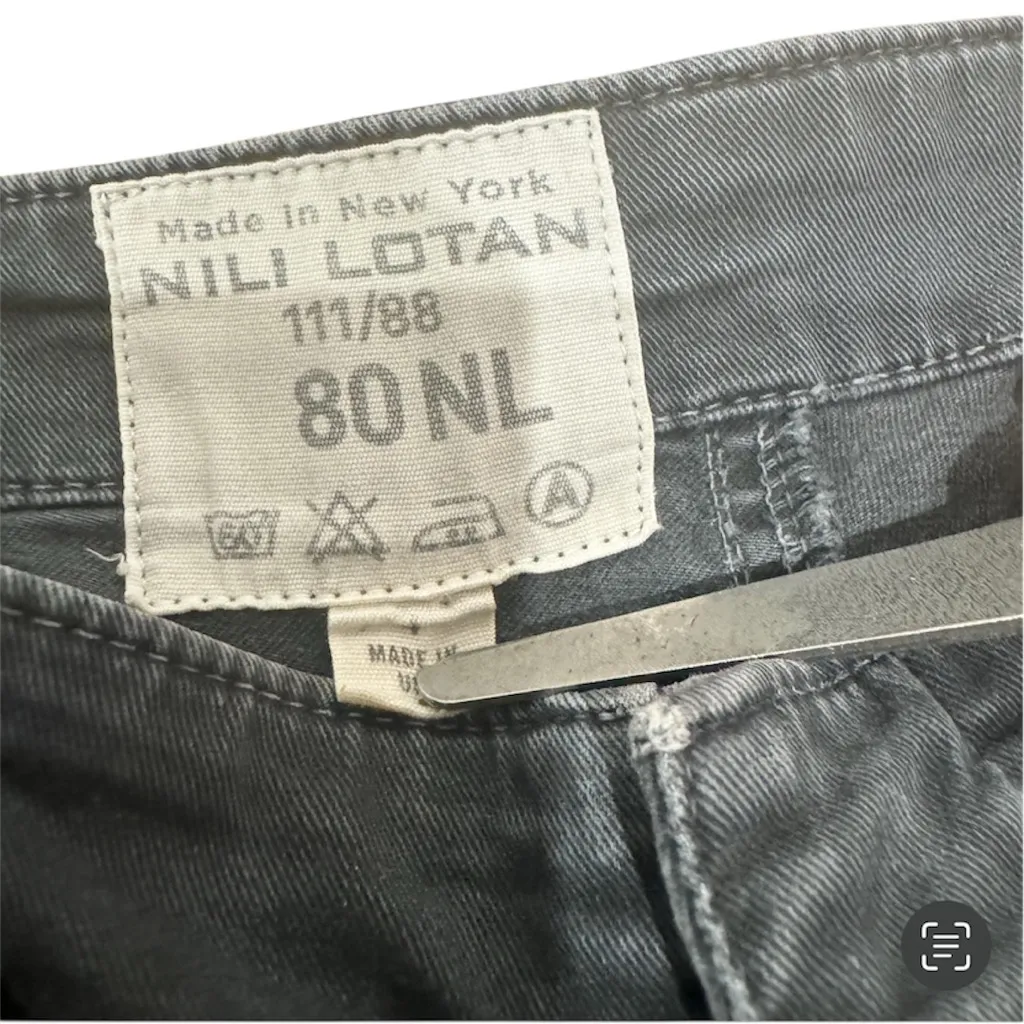 Nili Lotan New York 80 111/88 NL military Cropped Pants Jogger in carbon Y2K Gray Size 4 - Image 7