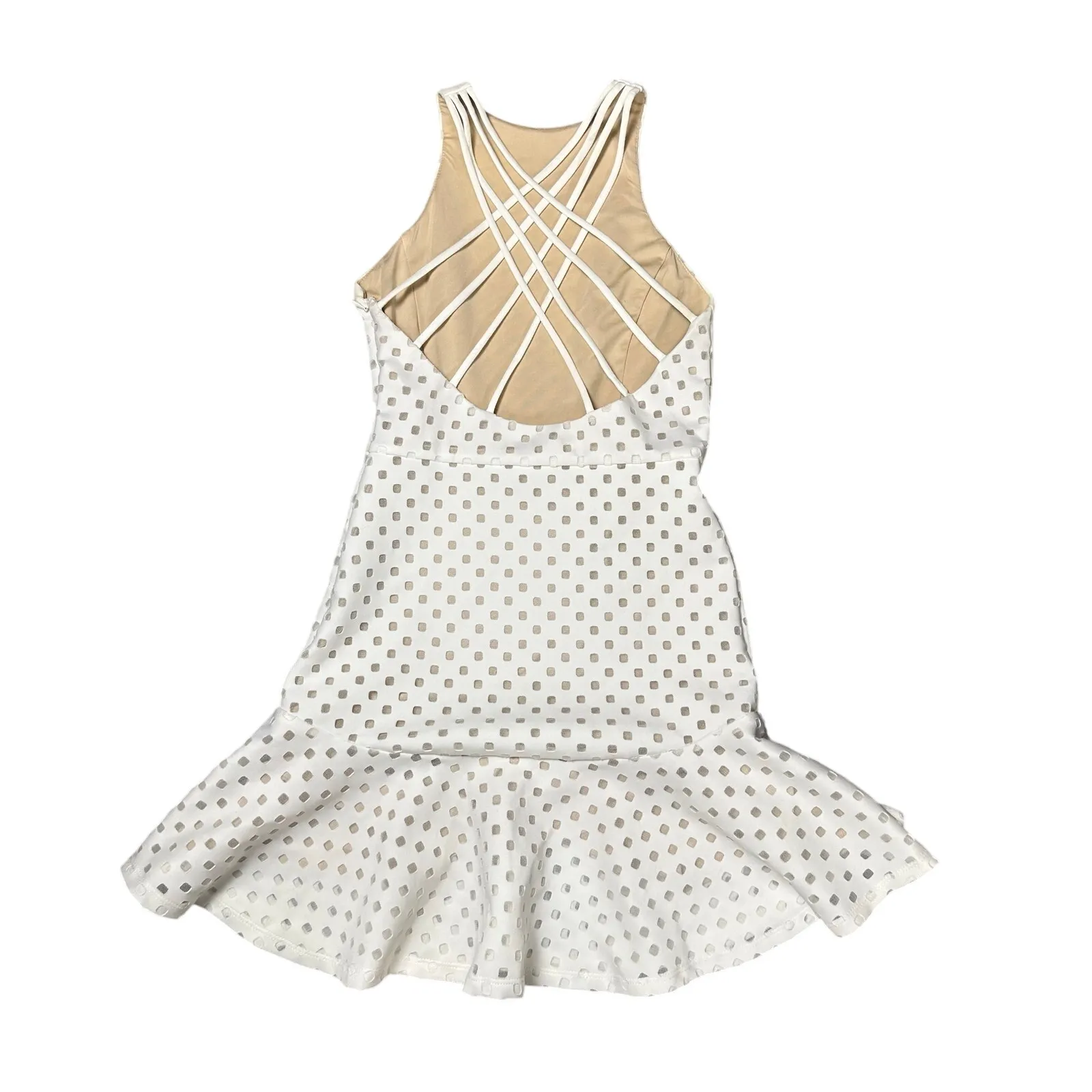 NBD Bound for Glory White Perforated / Laser Cut Dress - Image 2