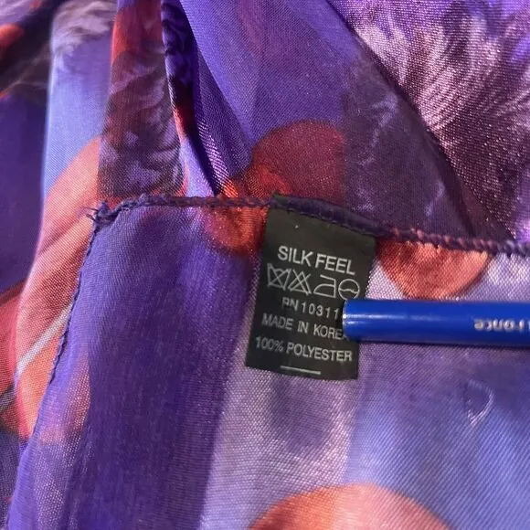 RED HAT SOCIETY Scarf & Scrunchies Clip Set‎ 13"x 58" 100% Polyester - Image 3