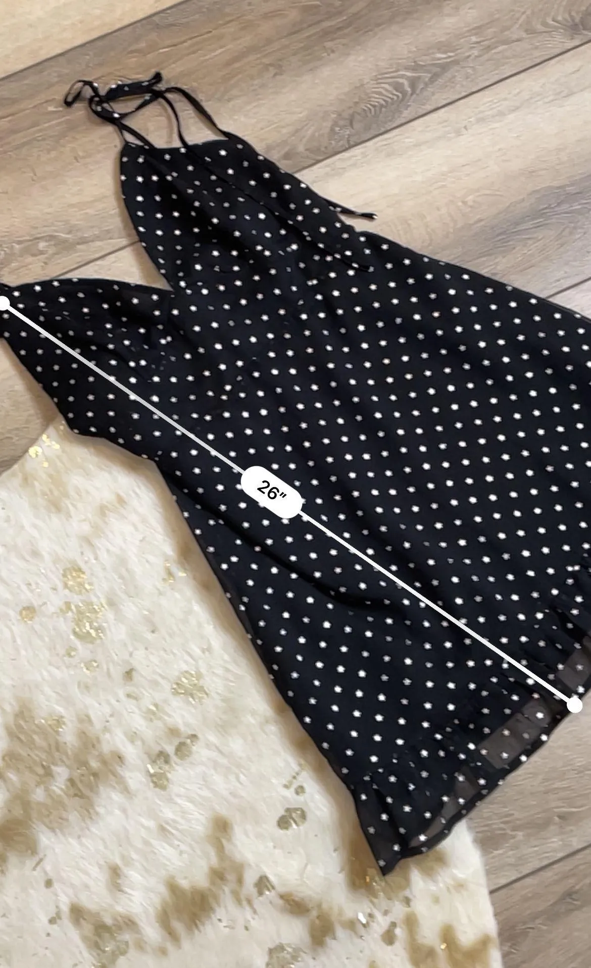 Black Star Print Mini Dress - Image 4