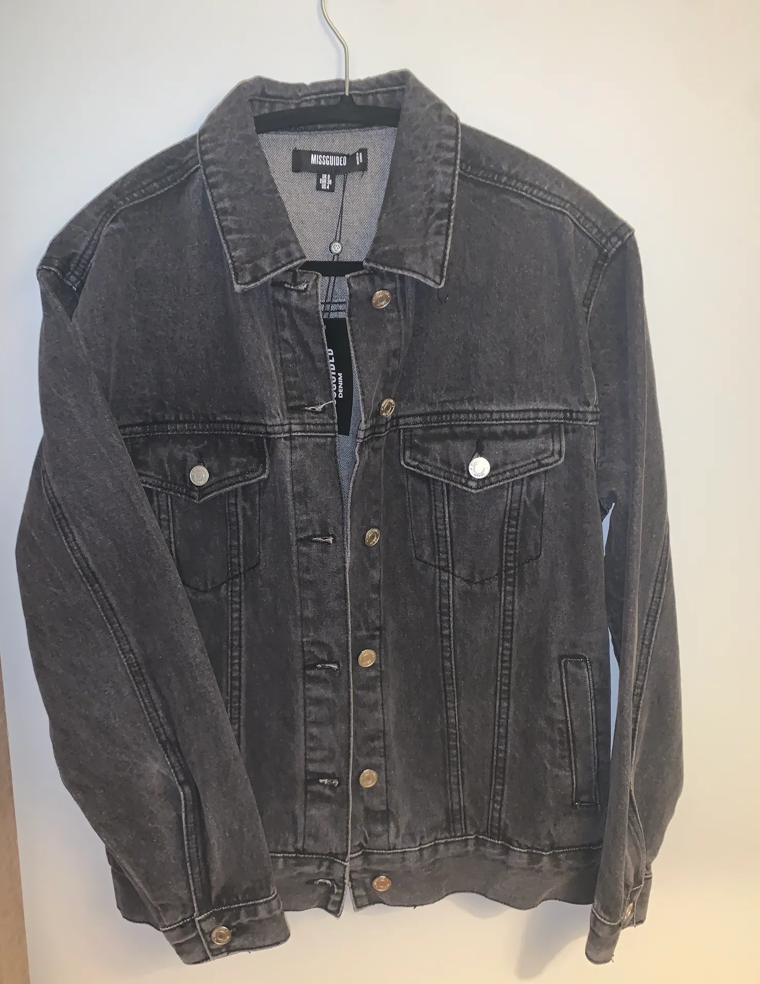 Missguided Black Denim Jacket - Image 3