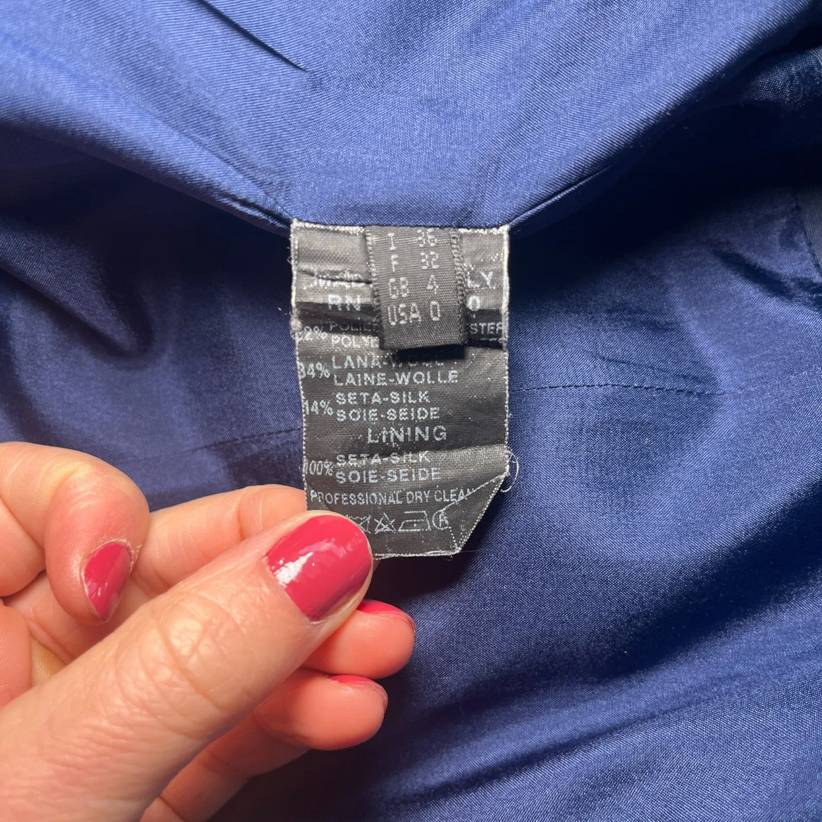 Derek Lam Wool Silk Blend Patch Pocket Sleeveless Shift Mini Dress Navy Size 0 - Image 6