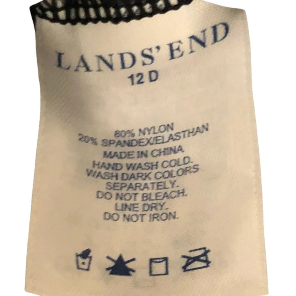 Lands’ End Swim Tankini Top Polka Dot and Black Bikini Bottom - Image 4