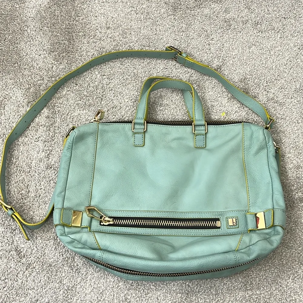 Botkier Mint Green, Gold Shoulder Satchel - Image 2