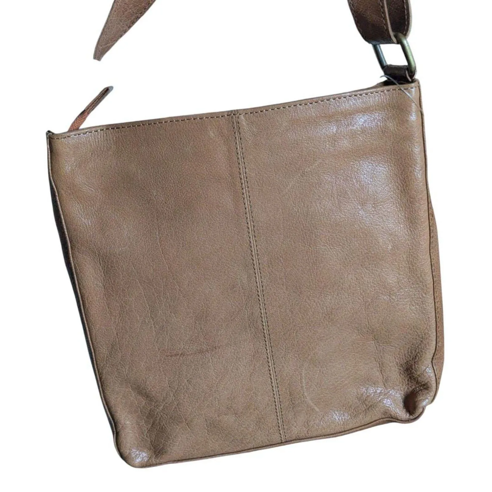 Estalon Cognac Leather Crossbody Bag, NWT Brown - Image 6