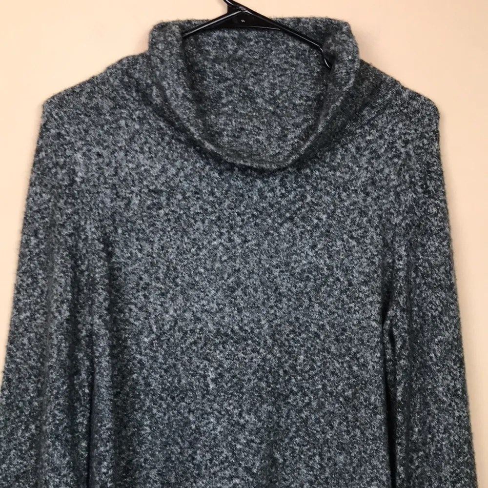 LOFT Women’s Alpaca Blend Gray Knit Cowl Neck Wide Long Sleeve Sweater - Image 2