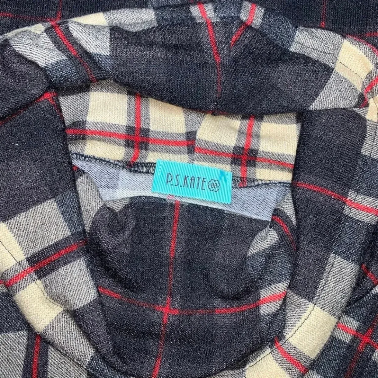 NEW  Black Plaid Cowlneck Top - Image 6