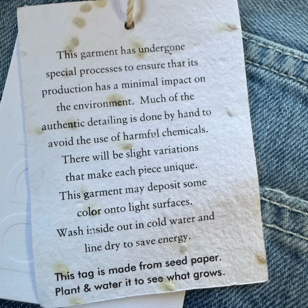 Etica Fern High Rise Dip Dye Jean Short in Shipwreck Size 25 New Blue - Image 9