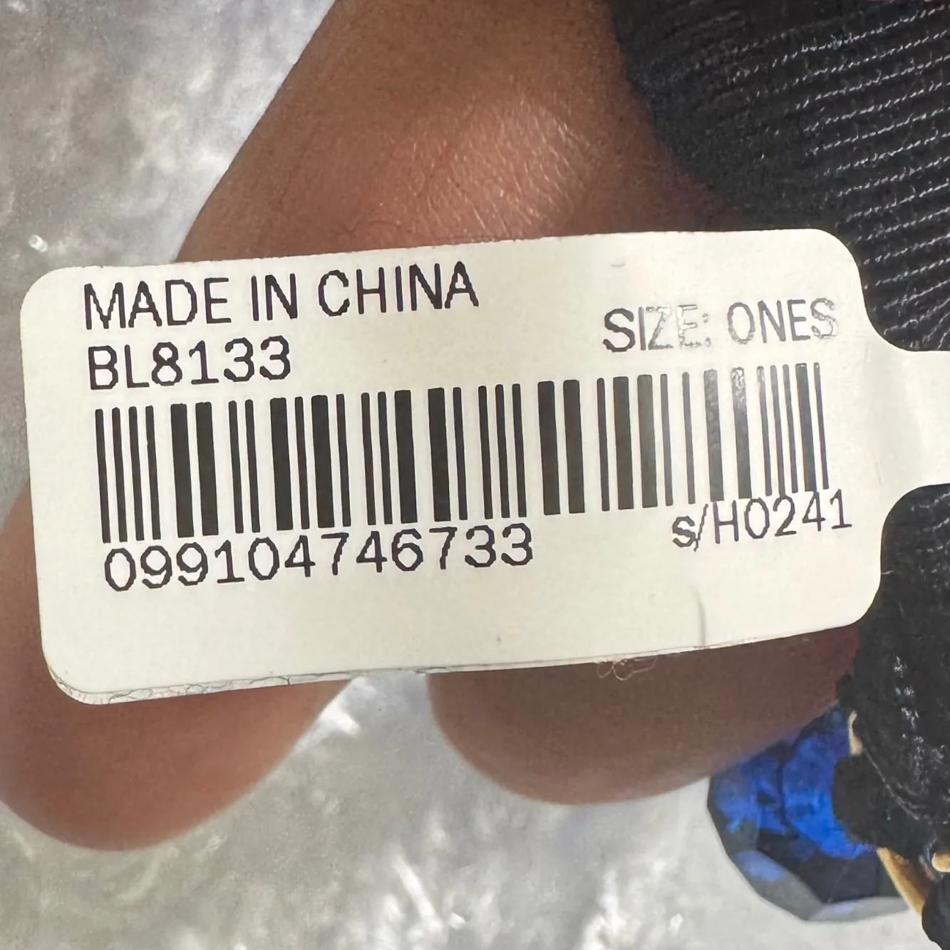 J.Crew Navy Blue Faceted Glass Bead 2 Strand Necklace Black Ribbon Tie OLDSTOCK - Image 3