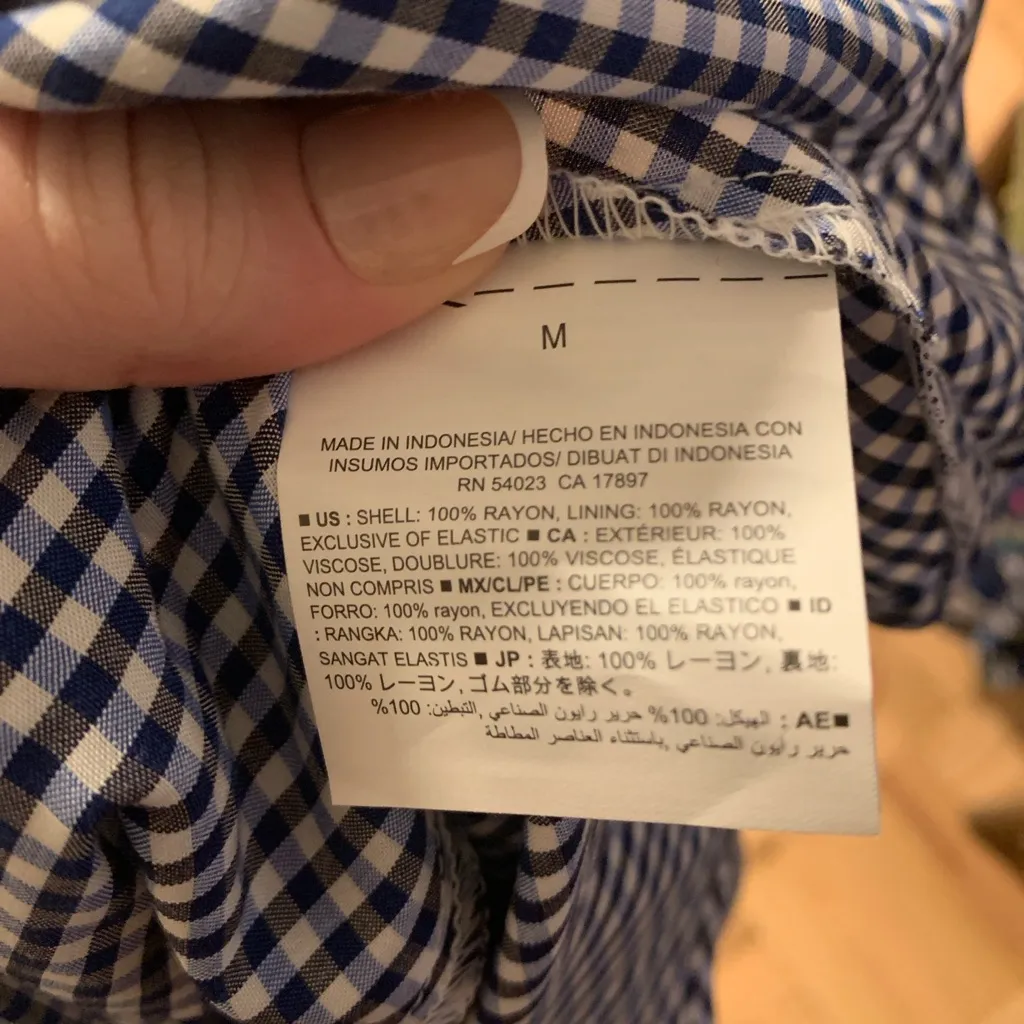 NWOT OLD NAVY GINGHAM PRINT SWING DRESS - Image 3