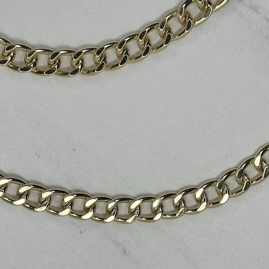 Chunky Draped Gold Tone Chain Link Belt Adjustable Y2K One Size OS ✨ - Image 8