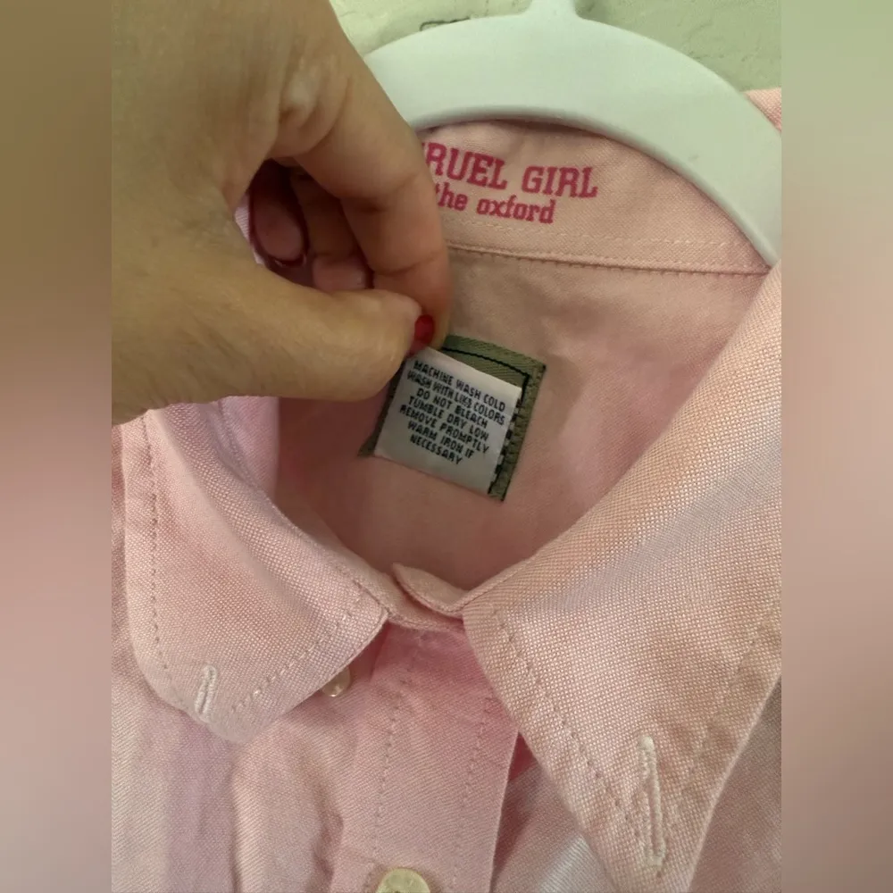 Womens Cruel Girl The Oxford 100% Cotton Western Button Up L/S Pink Shirt Size L - Image 10
