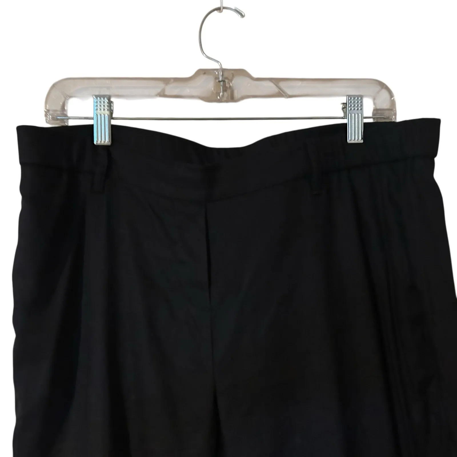 J. Jill Linen Stretch Crop Pants Capri SZ LG Petite Black Linen Blend Casual - Image 4