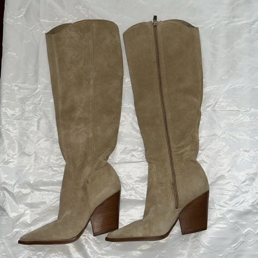 Vince Camuto Tan Tall Knee High Leather Boots(Size 6M) - Image 2