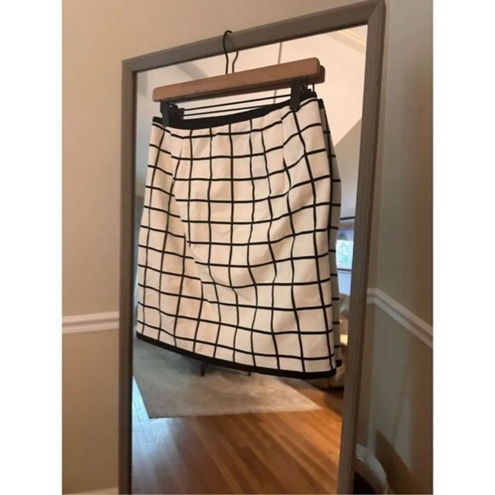 White House Black Market Pencil Skirt Size 2 White Black - Image 2