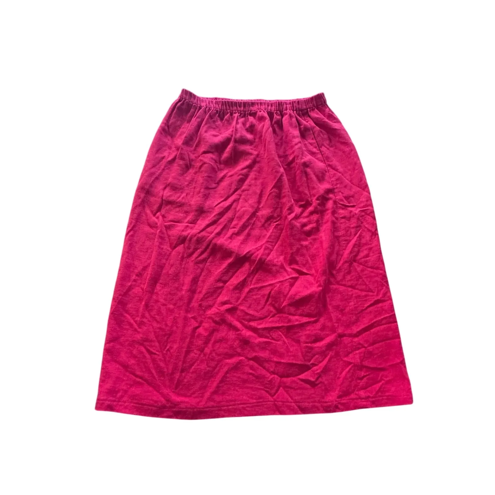 Vintage Orvis Red Linen Button Up Short Sleeve Top Matching Skirt Set Women's 16 - Image 7