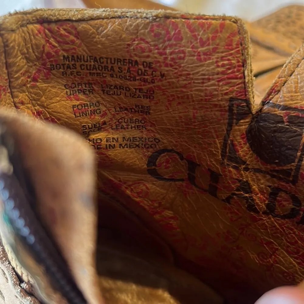 Cuadra lizard and leather ankle boots. Size 7 - Image 8