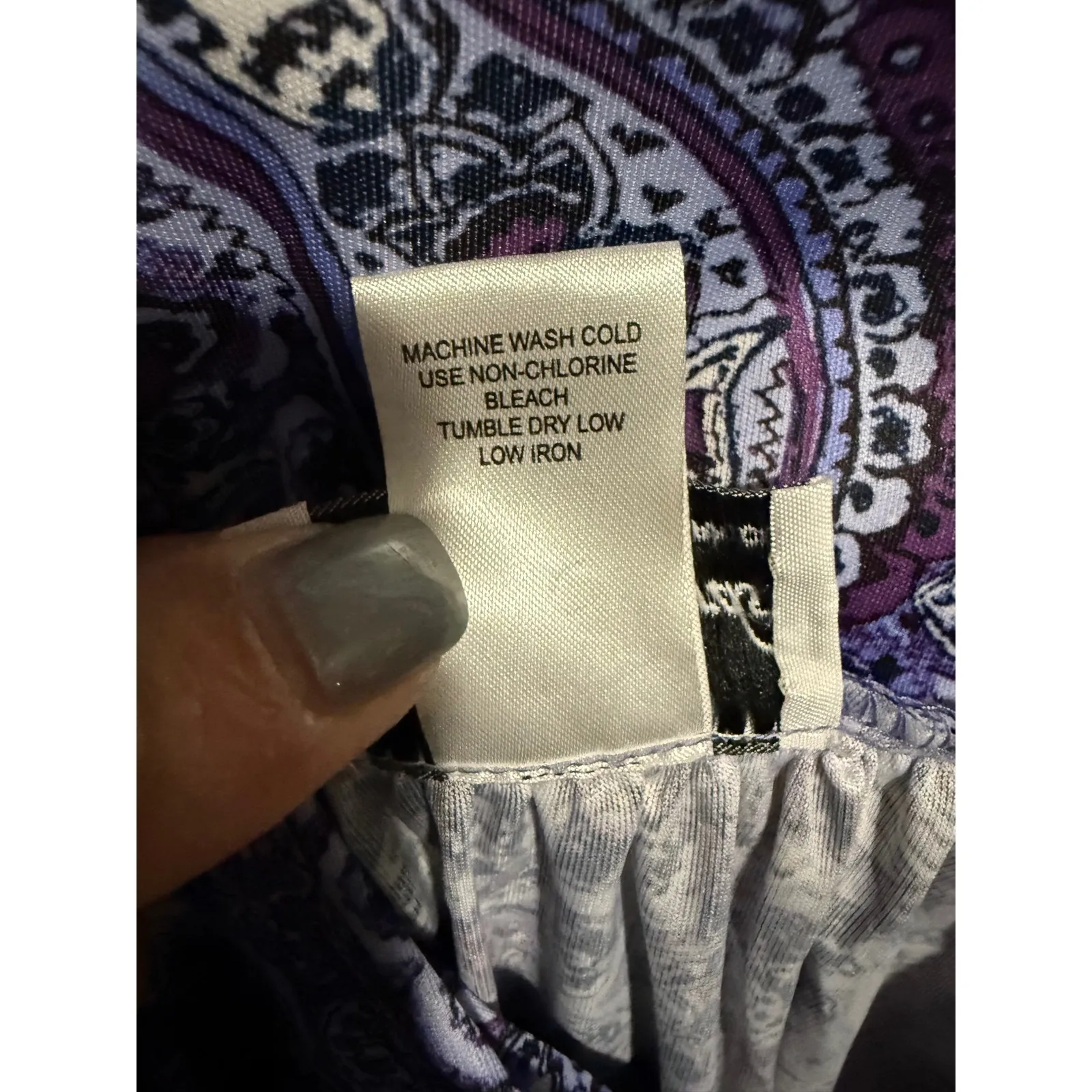 Anthony Richards 5X Paisley Print Dress Purple Blue‎ Knee Length Casual - Image 5