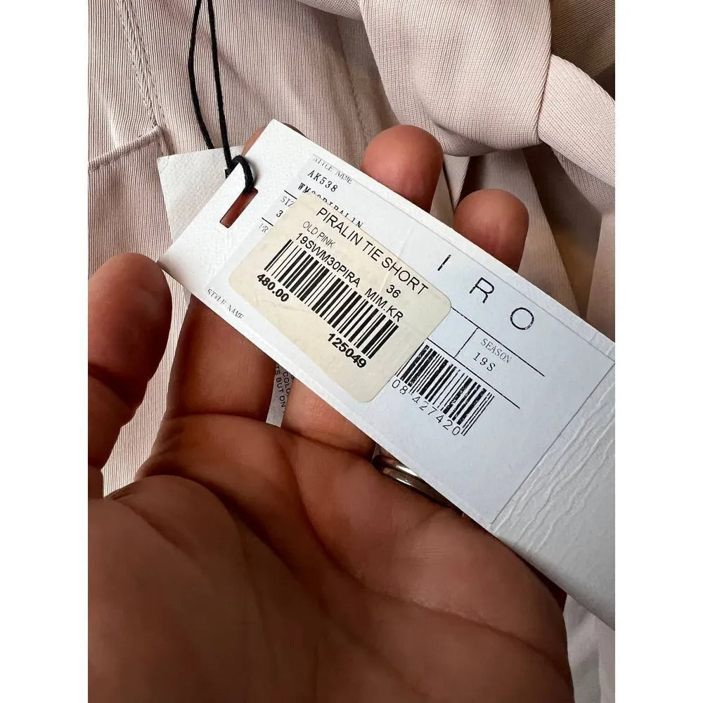 IRO Flat Front Belted Paperbag Piralin Shorts NWT Sz. 36 (US 8) - Image 5