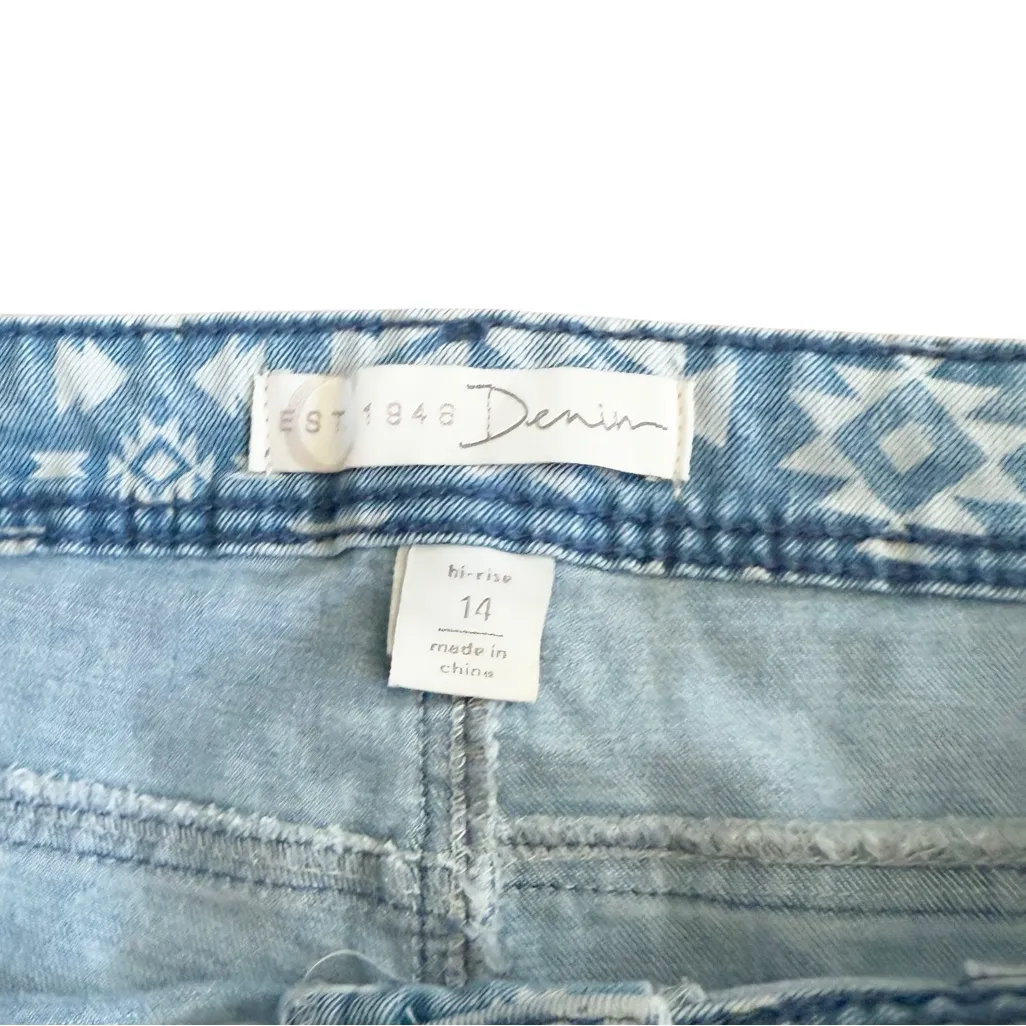 Cato Denim Aztec Print Denim Jeans size‎ 14 - Image 3