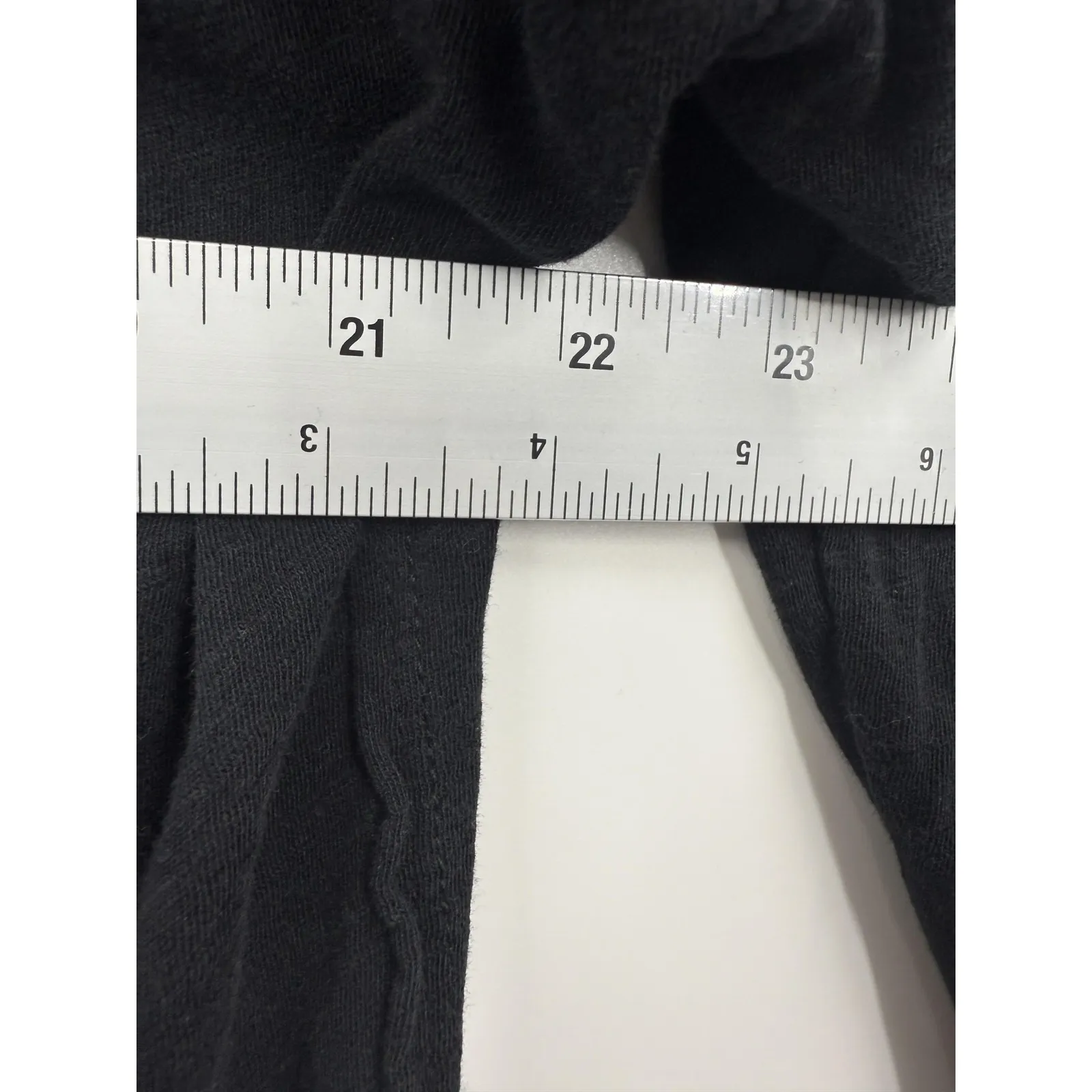 Grey State Shirt Womens Small Black V Neck Long Sleeve‎ 100% Cotton Relaxed Soft - Image 6