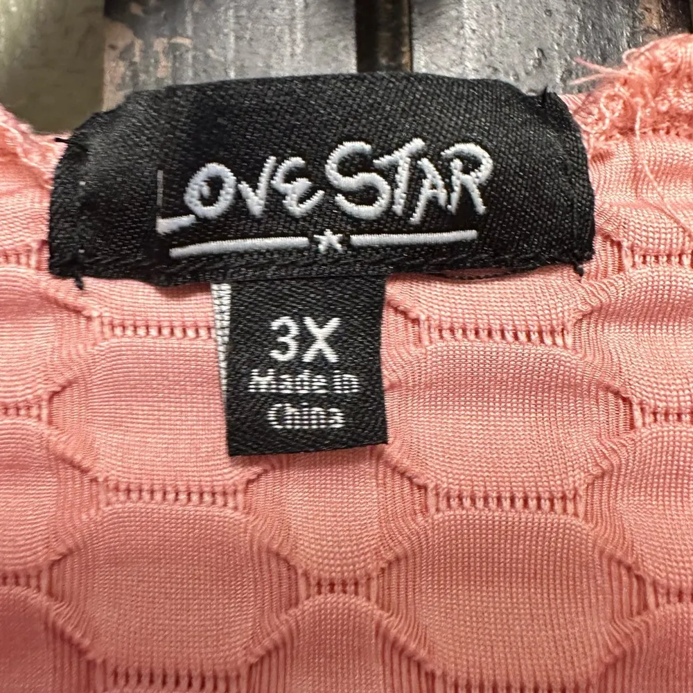 Love Star pink scrunch butt legging & hooded zipper jacket set Size 3X - Image 4