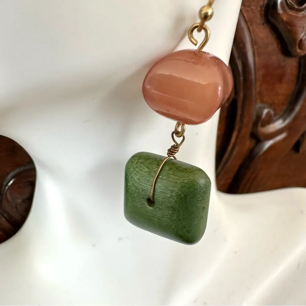 Chico’s Diadora green and orange drop earrings - Image 4