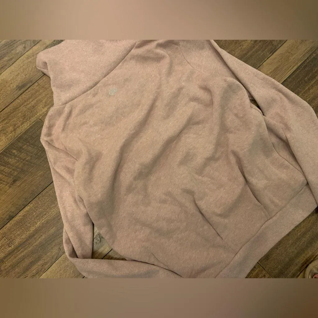 Alo Yoga Clarity Long Sleeve sweater knit top turtleneck pink classic fall S $98 - Image 3