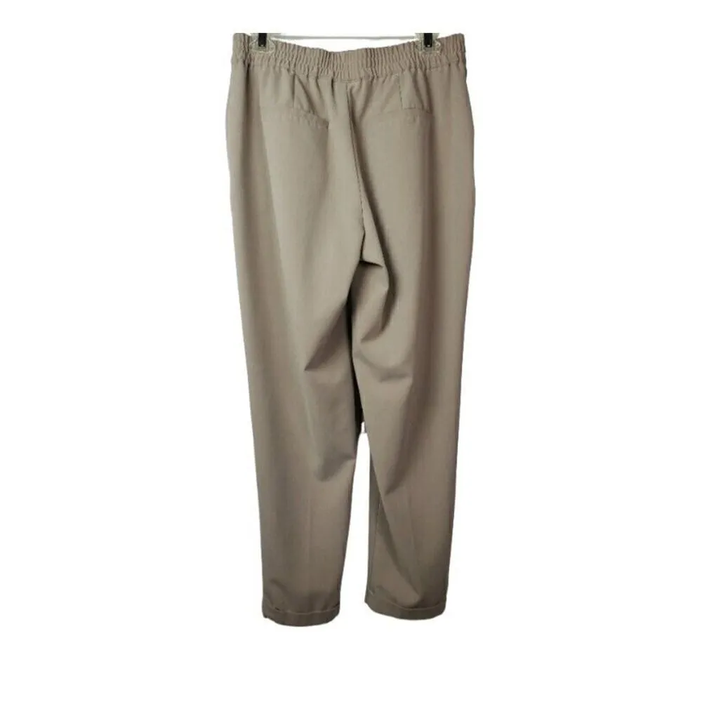 Chico's  Pants Size Medium Tan Elastic Waist Pull On Pockets Stretch Corpcore - Image 2