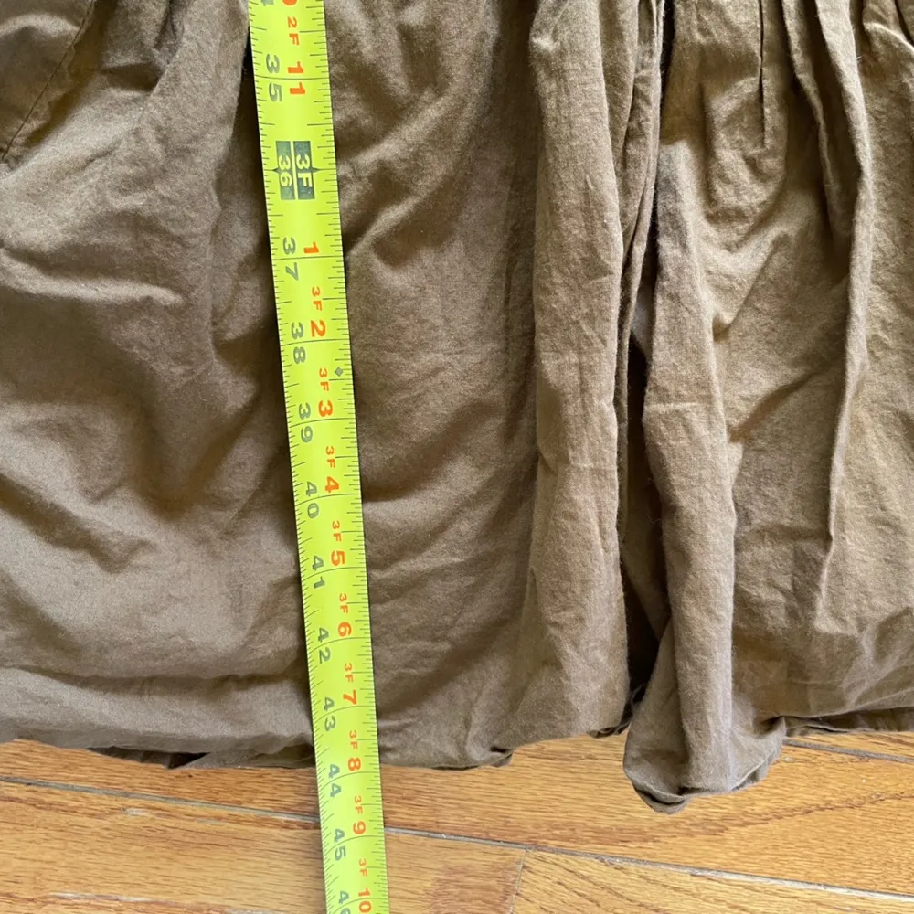 Mille Resort & Travel Juliet Trapeze Ruffle Neck Midi Dress In Cafe Size L Brown Size L - Image 7