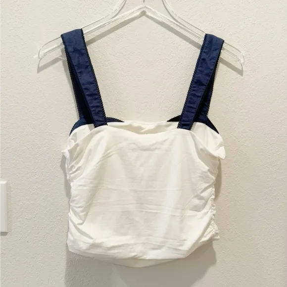 FREE PEOPLE 2‎ Tone Tank in White Combo NWT size Medium - Image 5