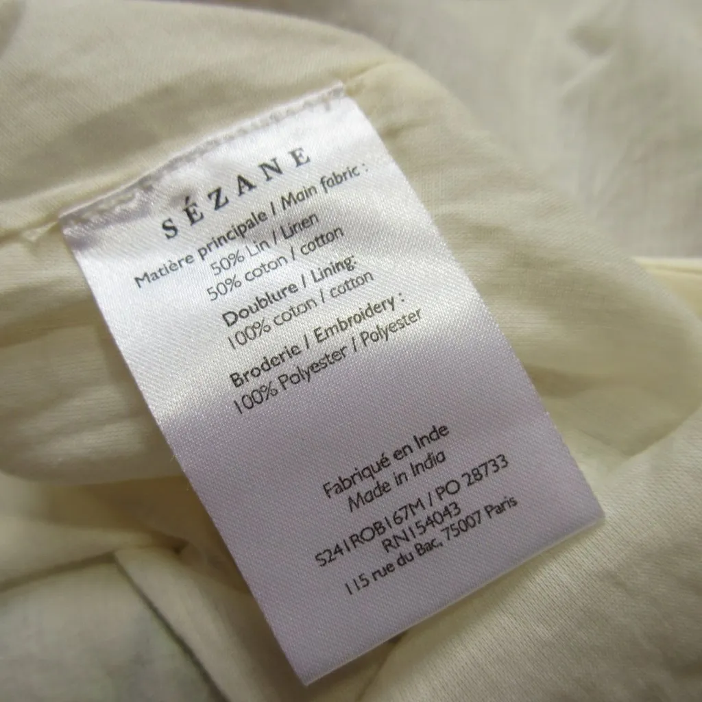 Sezane Olympia in Multicolor Embroidered Flowers Tiered Maxi Dress 40 / US 8 - Image 8