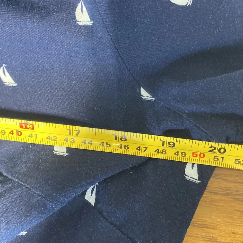 Nautical women’s navy and white button down shirt - Image 6