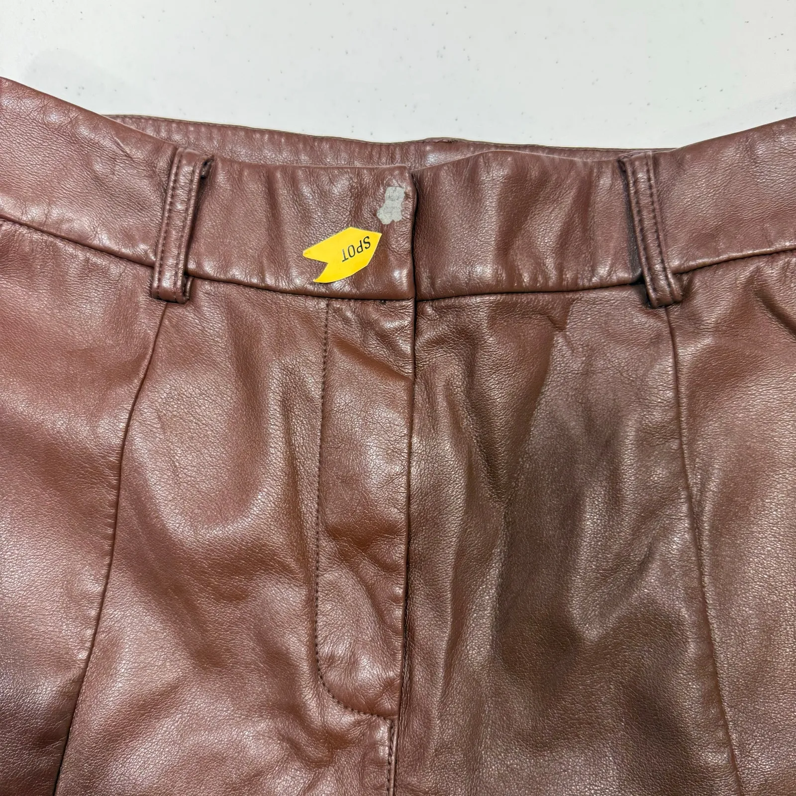 Jason Wu Wide Leg Cropped Faux Leather pants Size 4 - Image 3