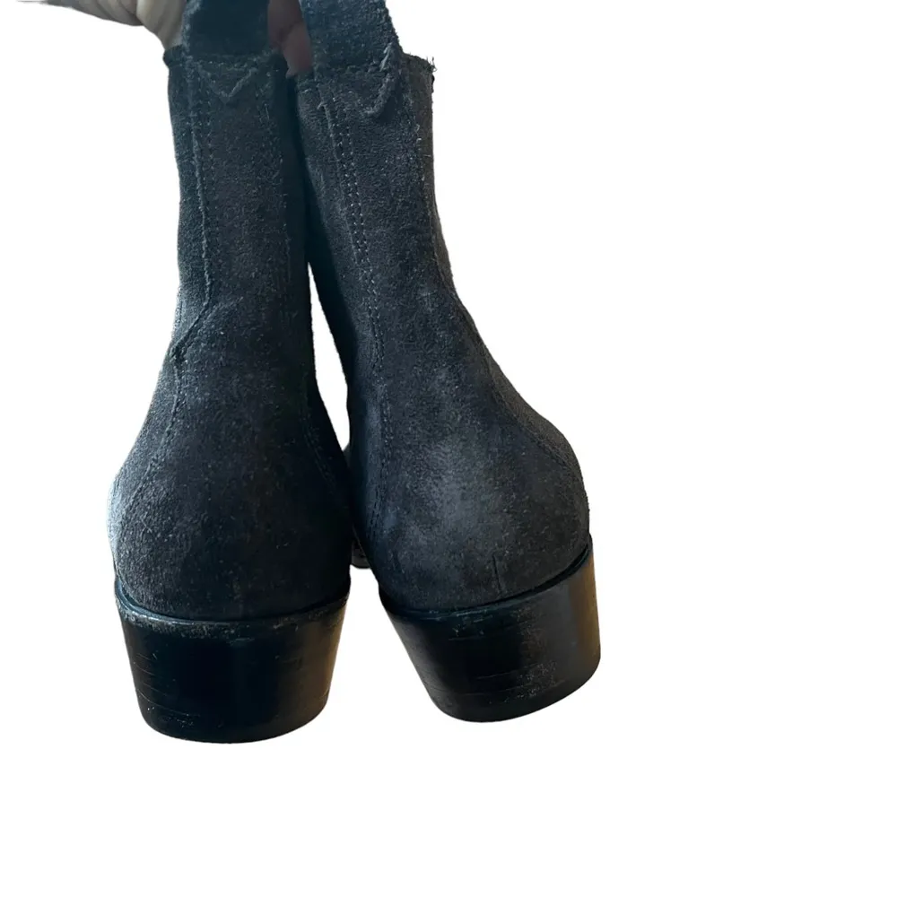 Frye Diana Pull On Chelsea Grey Suede Western Boots - Image 8