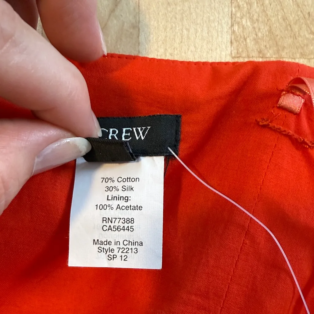 NWT J. Crew Ella Silk Strapless Medallion Paisley Print Dress, 2 - Image 10