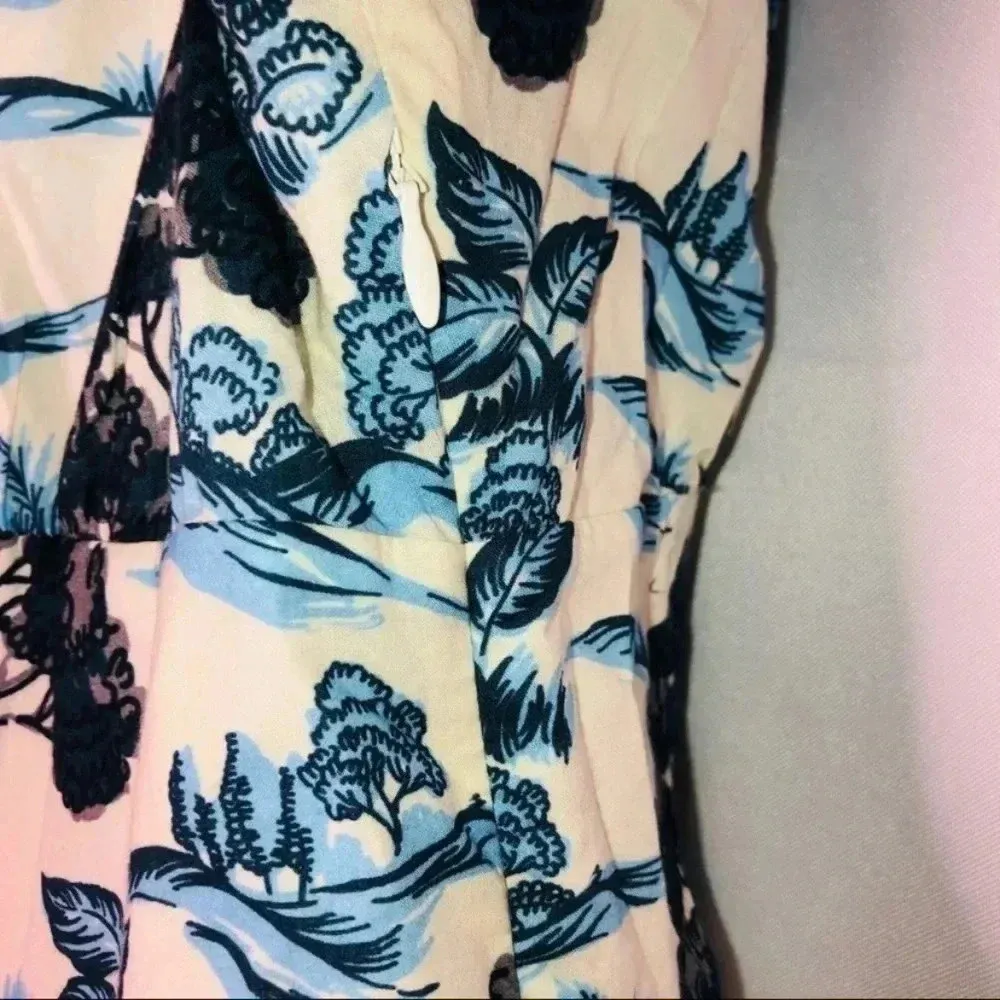 🆕Senlis Women Valentine Button Front Mulvari Floral Puff Sleeve Maxi Dress XS🆕 Blue - Image 11