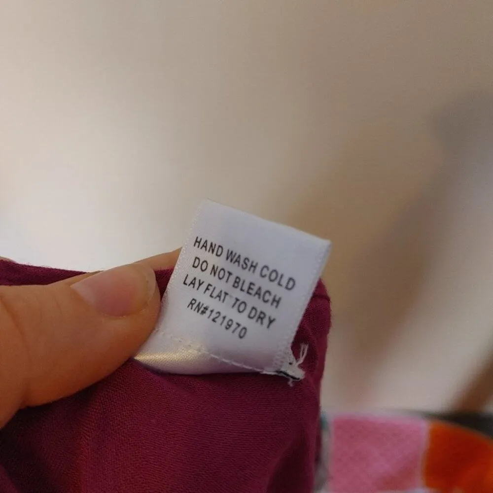 Charming Charlie Size Small Purple Grey Gray Blouse Embroidered Flowy Chic Boho - Image 11