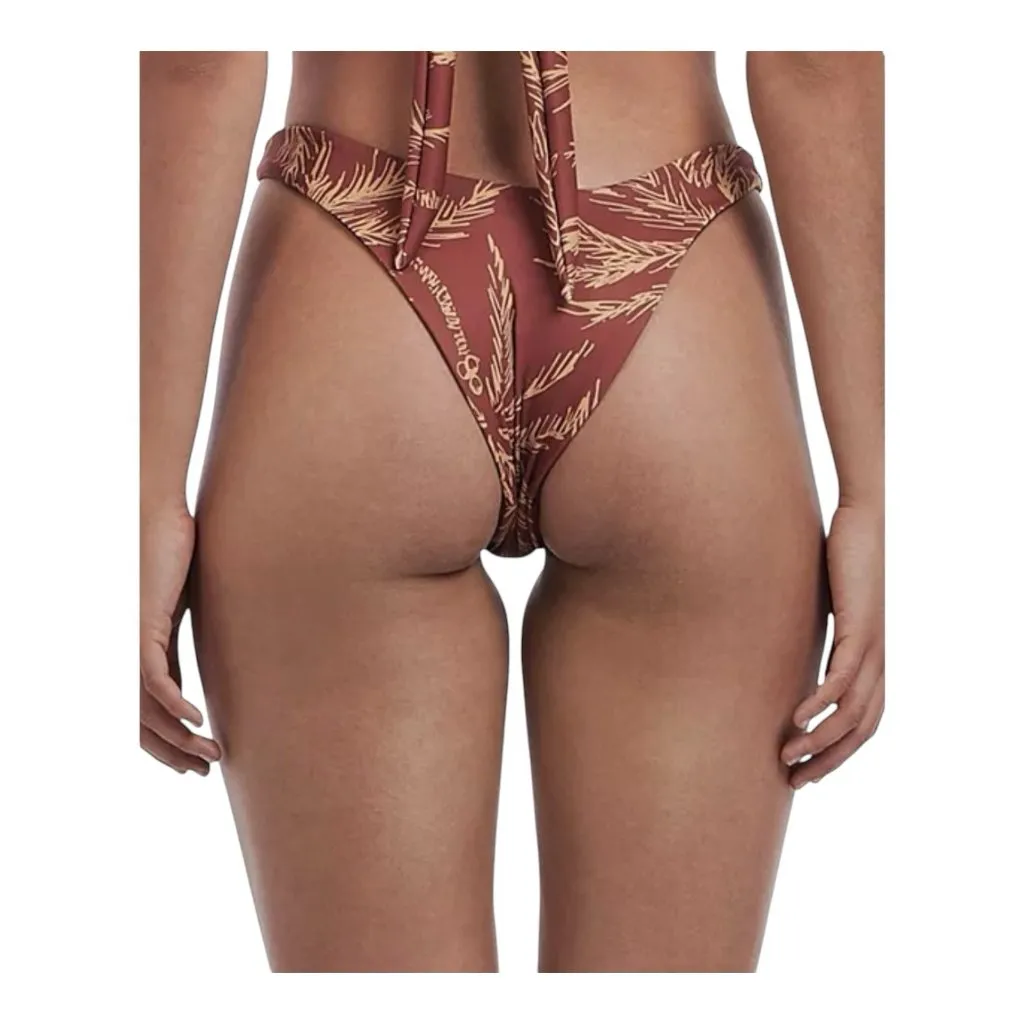 Charlie Holiday Valerie Bikini Bottom Medium Brown Isle Of Palms Tropical Beach - Image 3
