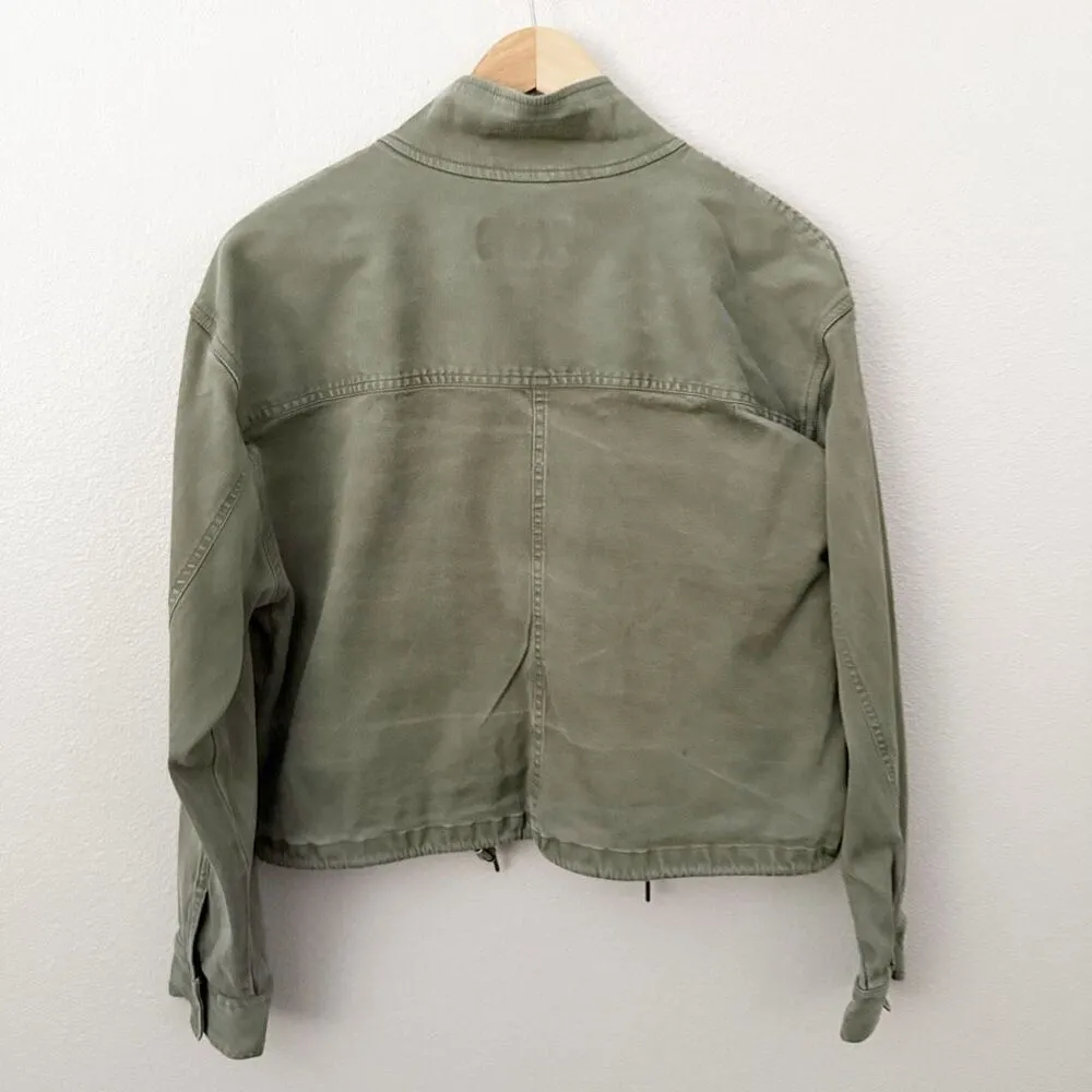 LIVERPOOL x NORDSTROM | Cropped Cargo Jacket Dried Basil Army Olive Green | XL - Image 6