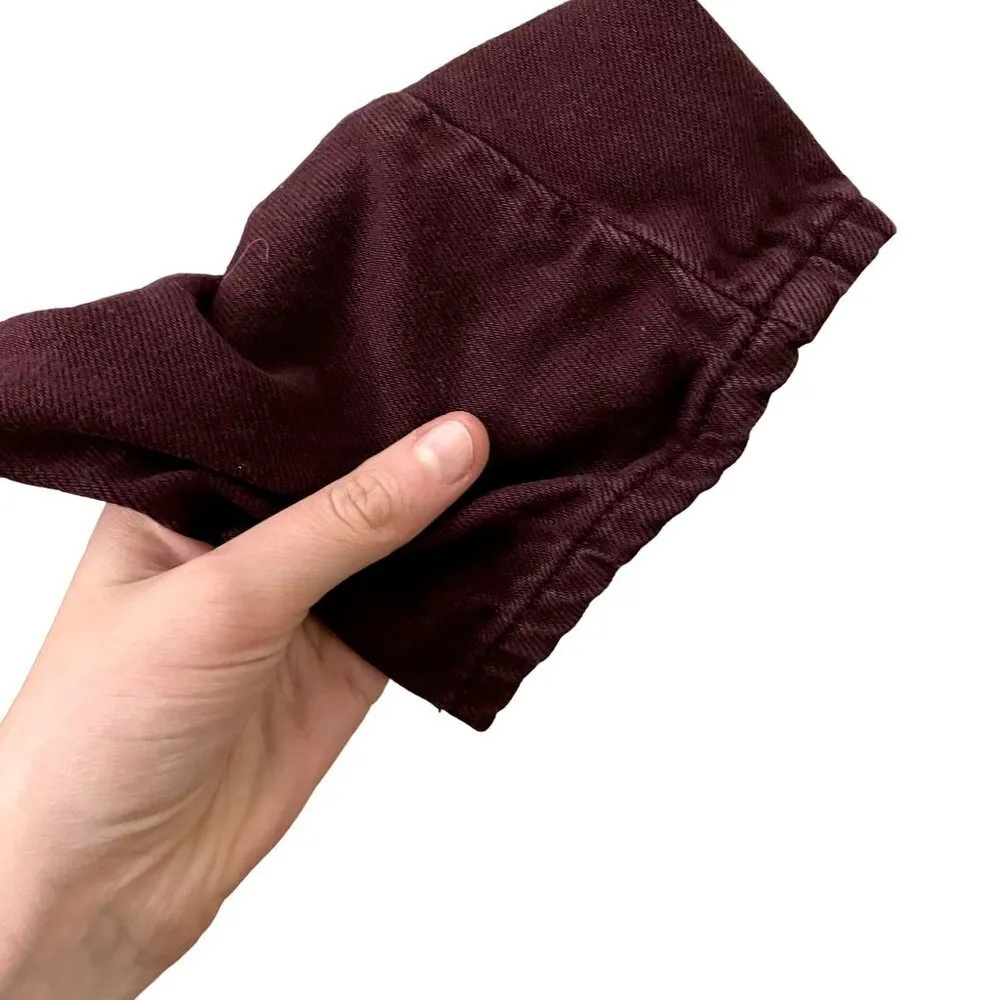 Zara plum purple mom jeans classic cinched waist comfortable cotton pants trendy - Image 3