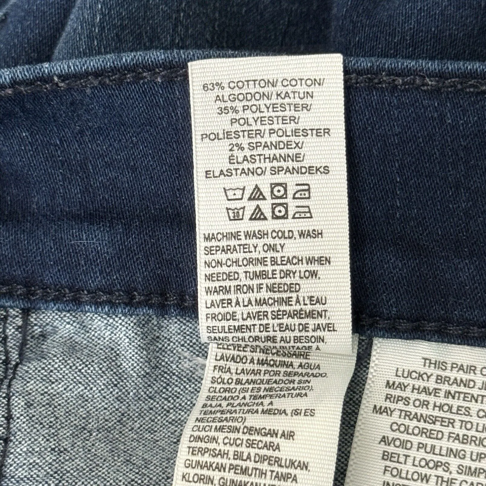 Lucky Brand Jeans Womens 6 28” Blue Dark Brooke‎ Legging Jean Fading Whiskering - Image 9