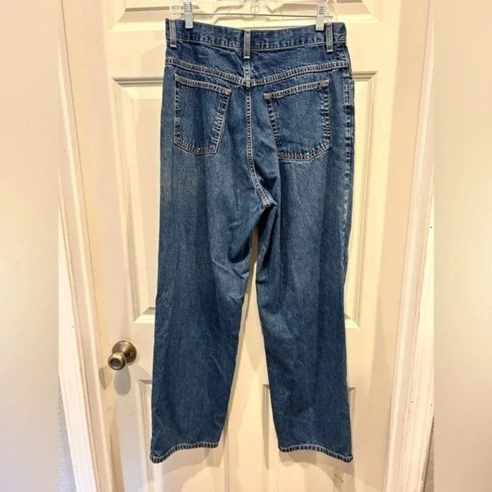 L.L.Bean Original Fit Straight Leg Jeans Medium Wash 100% Cotton Size Women’s 12 - Image 3