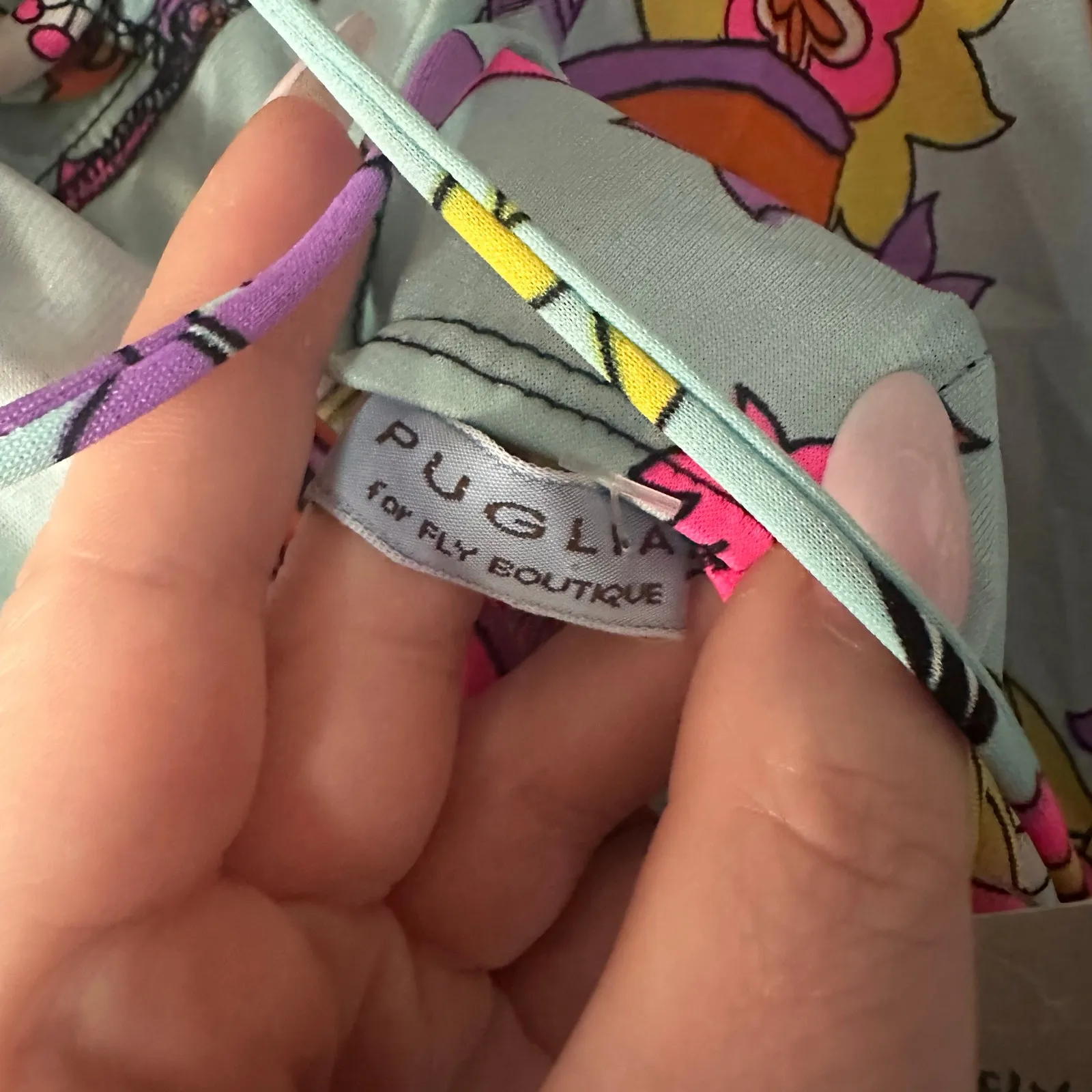 Puglia for Fly Botique by Jean Marie Butterfly Midi Dress Size S/M NWT Blue Size M - Image 4