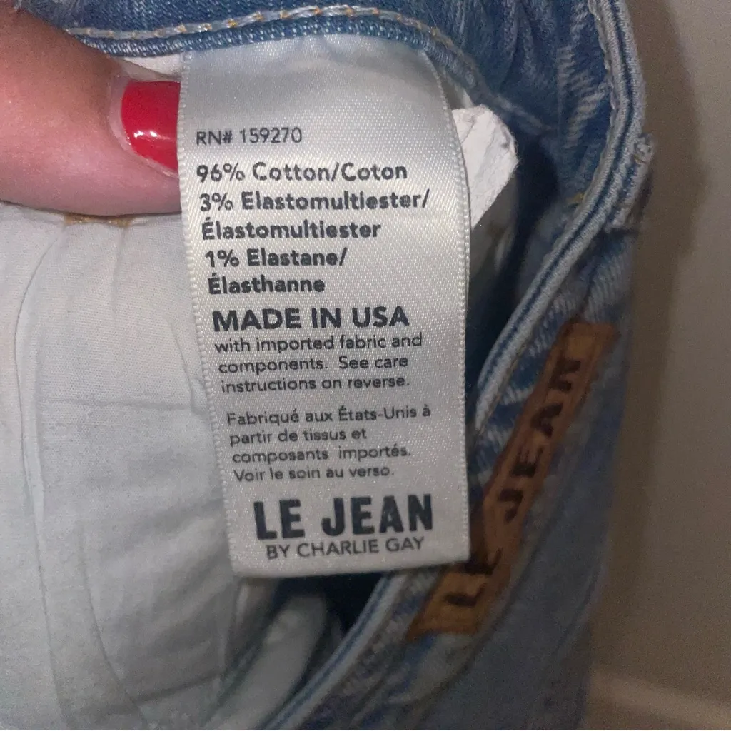 Le‎ Jean By Charlie Gay Adele Shorts Size 25 Blue - Image 7