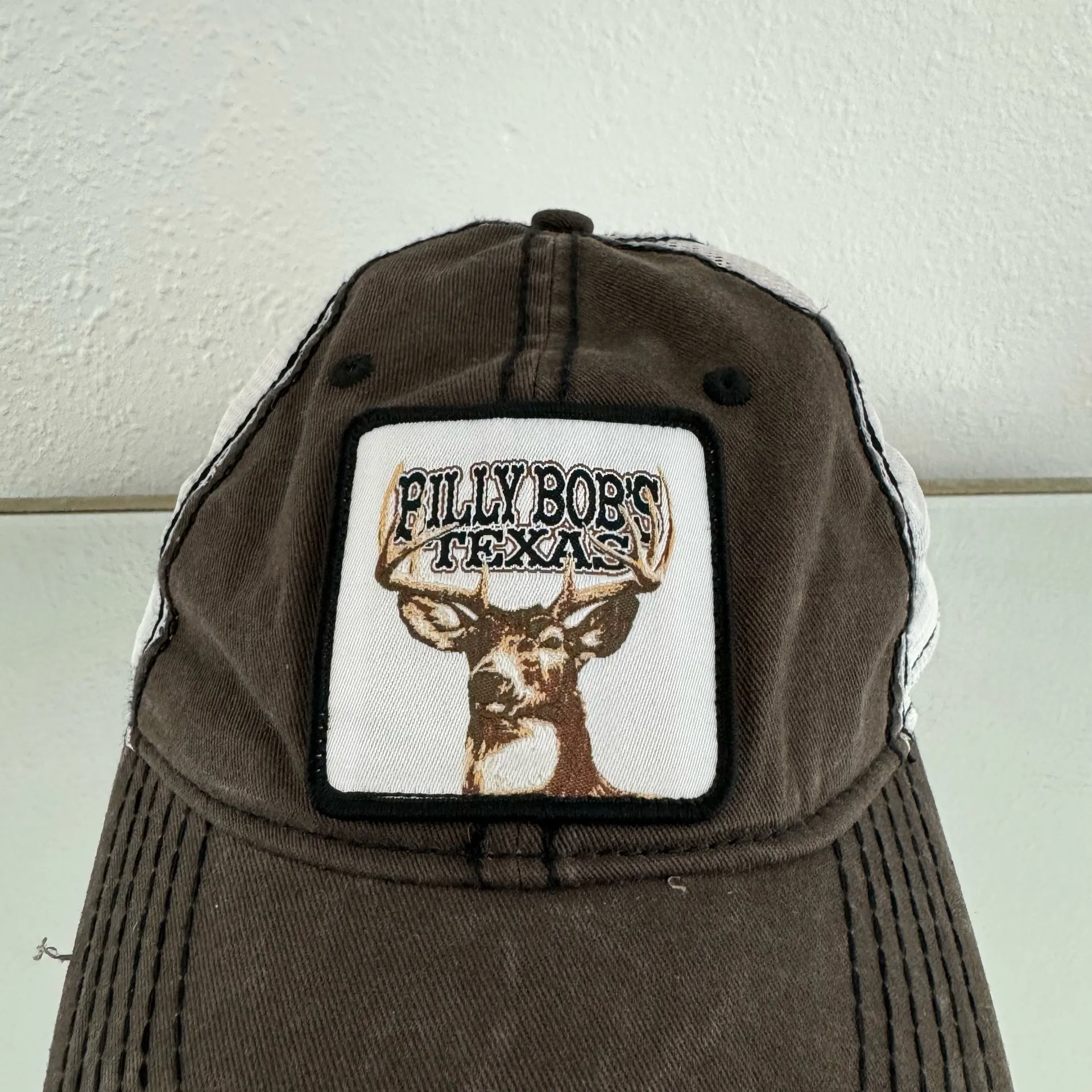 BILLY BOBS TEXAS Y2K Brown White Buck Rack Addict Country Baseball Hat - Image 7